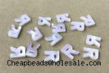 Shel32 8*10mm Natural White Shell Alphabet Letter Pendant