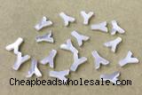 Shel39 8*10mm Natural White Shell Alphabet Letter Pendant