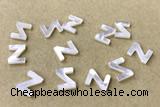 Shel40 8*10mm Natural White Shell Alphabet Letter Pendant