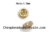 Silv102 2.3*6mm Cubic Zirconia Micro Pave 925 Sterling Silver Gold Plated