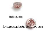 Silv103 2.3*6mm Cubic Zirconia Micro Pave 925 Sterling Silver Rose Gold Plated