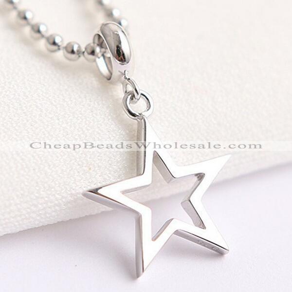 Silv121 15*23.5mm 925 Sterling Silver Star Pendant