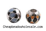 Silv179 11*12mm 925 Sterling Silver Beads Enamel Plated