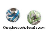 Silv181 10.6*11.8mm 925 Sterling Silver Beads Enamel Plated