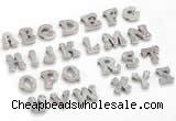 Silv61 3*9mm – 9*10mm 925 sterling silver letter clasp pave zirconia