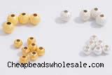 Silv15 2.5*3mm, 3.8*4.2mm 925 Sterling Silver Matte Beads Plated