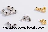 Silv16 2.5mm, 3mm, 4mm, 5mm 925 Sterling Silver Carved Beads Plated