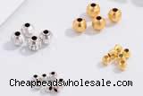 Silv17 2.8mm, 3mm, 4.8mm Faceted Round Beads 925 Sterling Silver Plated