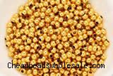 Silv24 2mm, 2.5mm, 3mm, 4mm 925 Sterling Silver Beads Gold Plated