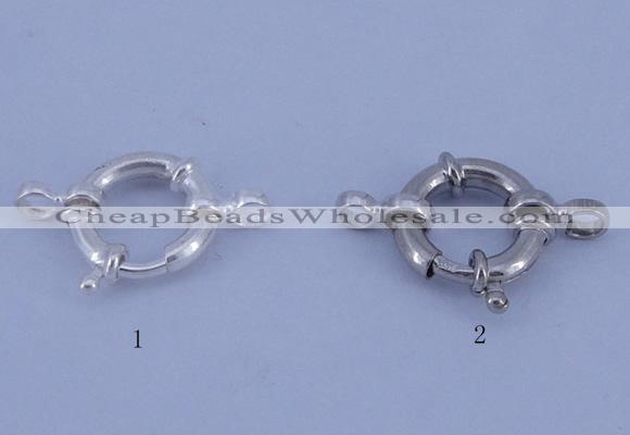 SSC203 5pcs 13.5mm 925 sterling silver spring rings clasps