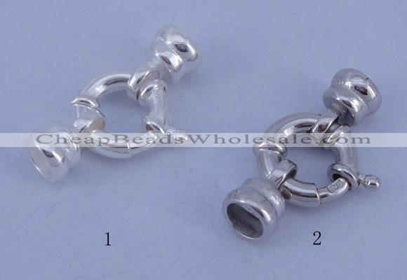 SSC213 5pcs 12mm sterling silver spring rings clasps