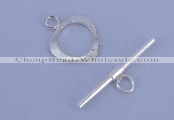 SSC26 5pcs 10*13mm heart 925 sterling silver toggle clasps