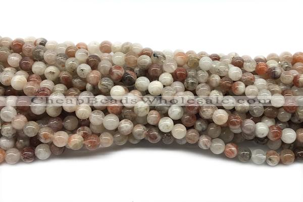 SUNS15 15 inches 6mm round golden sunstone gemstone beads