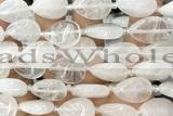 TEAR02 15 inches 13*18mm flat teardrop white jade beads