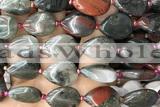 TEAR16 15 inches 13*18mm flat teardrop blood jasper gemstone beads