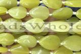 TEAR19 15 inches 13*18mm flat teardrop jade gemstone beads