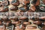 TEAR28 15 inches 13*18mm flat teardrop mahogany obsidian beads