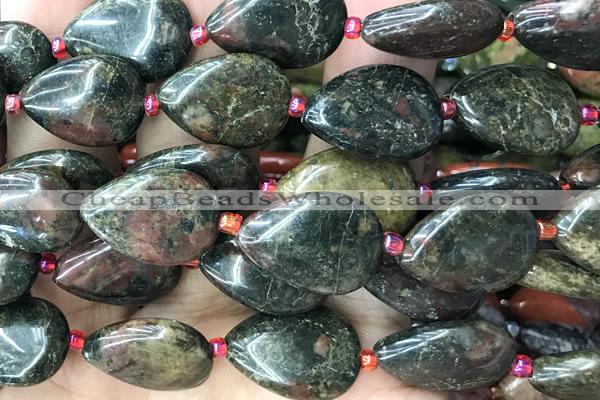 TEAR36 15 inches 13*18mm flat teardrop gemstone beads