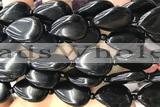 TEAR38 15 inches 13*18mm flat teardrop onyx gemstone beads