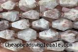 TEAR41 15 inches 10*20mm - 13*23mm faceted freeform teardrop sunstone beads