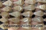 TEAR43 15 inches 10*20mm - 13*23mm faceted freeform teardrop jade beads