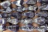 TEAR47 15 inches 10*20mm - 13*23mm faceted freeform teardrop amethyst beads