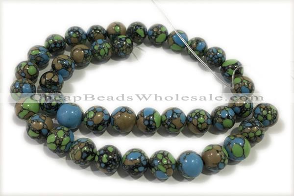 TURQ107 15 inches 6mm round synthetic turquoise beads