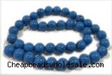 TURQ121 15 inches 4mm round synthetic turquoise beads