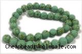 TURQ174 15 inches 10mm round synthetic turquoise beads