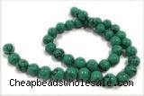 TURQ181 15 inches 4mm round synthetic turquoise beads