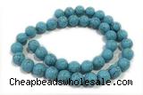 TURQ188 15 inches 8mm round synthetic turquoise beads