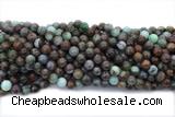 TURQ226 15 inches 8mm round chrysocolla gemstone beads