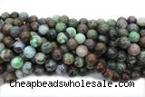 TURQ228 15 inches 12mm round chrysocolla gemstone beads