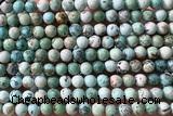 TURQ230 15 inches 6mm round turquoise beads wholesale