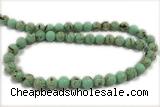 TURQ26 15 inches 4mm round synthetic turquoise with shelled beads